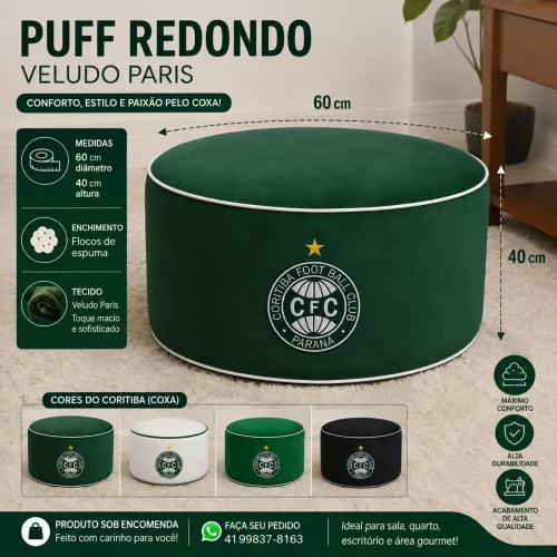 Puff de times sob lançamento 60 x 40 somente sob encomenda