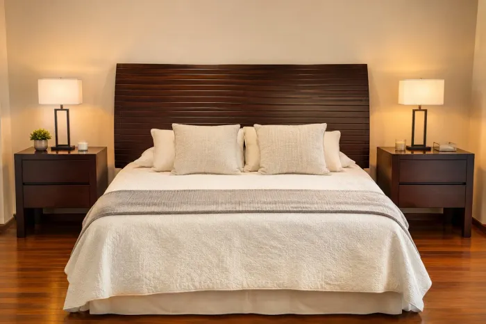 Conjunto de Quarto - Cabeceira de Cama + 2 Mesas de Cabeceira