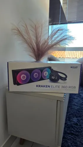 Water Cooler NZXT Kraken Elite 360 RGB Preto com Tela - Novo e Lacrado!