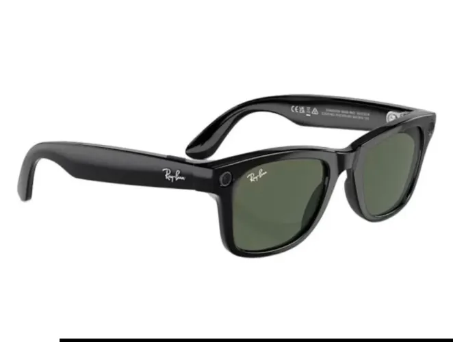 Óculos de Sol Smart Ray-Ban Meta Wayfarer RW4006 - Shiny Black/G-15 Green