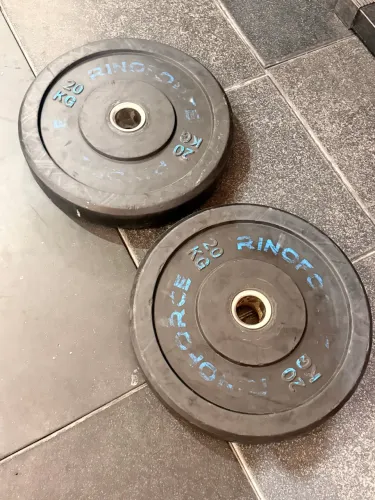 Par de anilhas olímpica 20kg Rinoforce