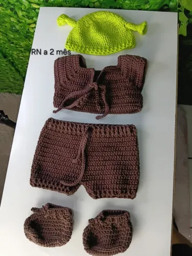 Conjunto bebê shrek