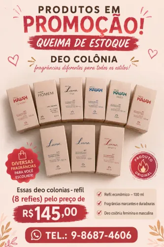 Queima de estoque - Deo colonia para desodorante (refil)