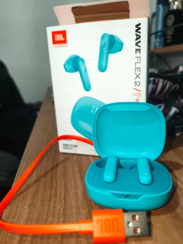 JBL Wave Flex 2 Azul. Seminovo, apenas 8 horas de uso