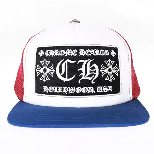 boné Chrome Hearts HOLLYWOOD EXCLUSIVE RED WHITE BLUE CAP HAT SNAPBACK chapéu ch usa state