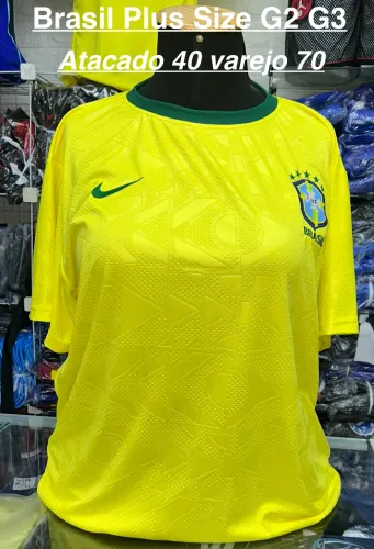 Camisa tamanho plus size Brasil 