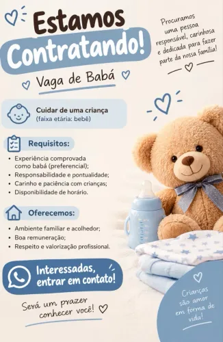 vaga para babá