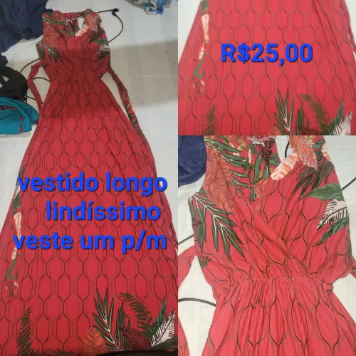 Vestido longo lindo tamanho M