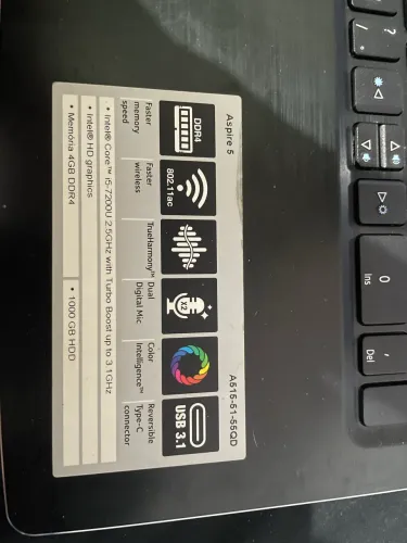 Notebook acer aspire 5