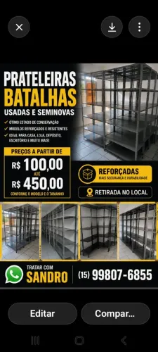 Prateleiras usadas