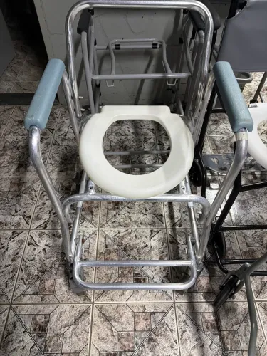 Cadeira de banho alumínio semiobeso
