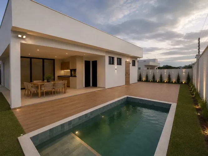 Casa de 230m² com 3 Suítes, Piscina e Vista para as Montanhas