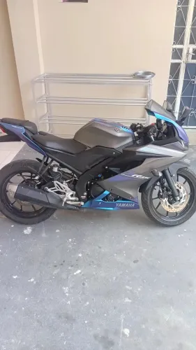 WhatsApp *. YZF-R15 ABS NA COR CINZA FOSCa Titanium grey com detali azul