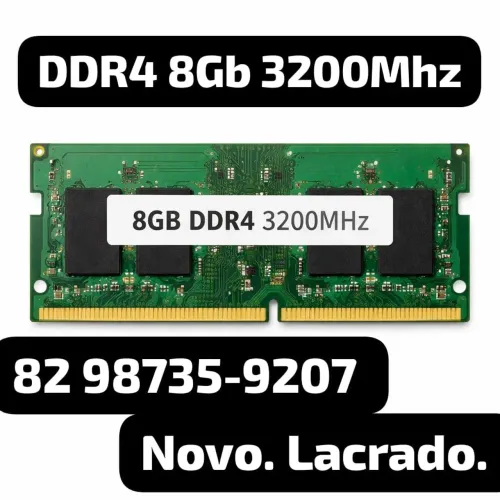 Memória DDR4 8Gb 3200Mhz Nova Lacrada