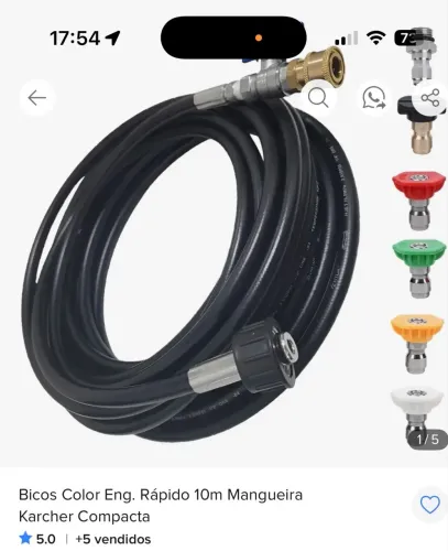 Mangueira Eng. Rápido 10m Karcher Compacta