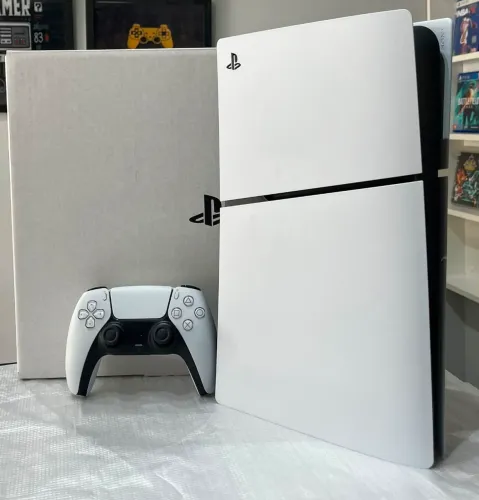 Ps5 Slim DIGITAL- IMPECÁVEL completo + 4 meses de garantia