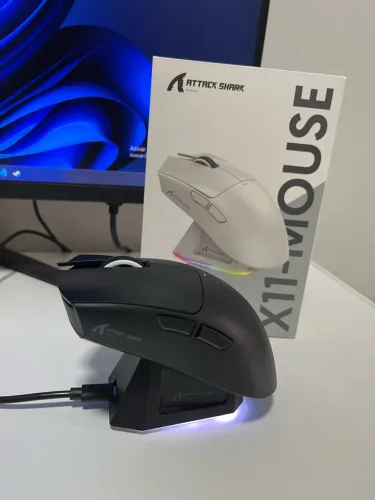 Mouse Gamer Attack Shark X11 Tri-Mode RGB