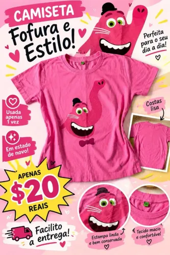 Mini brechó/ camiseta feminina