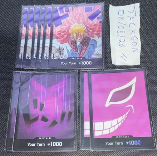 Deck Doflamingo Roxo + Pool completa One Piece TCG