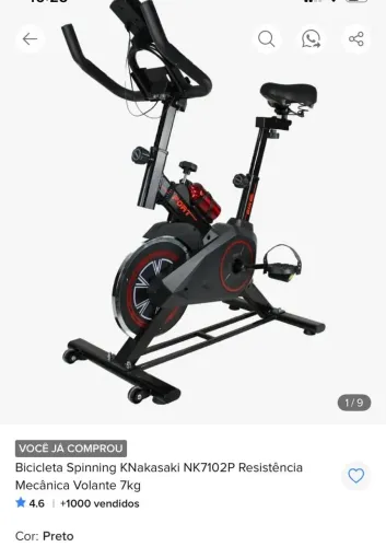 Bicicleta Spinning<br><br>Pagamos nela 882,00