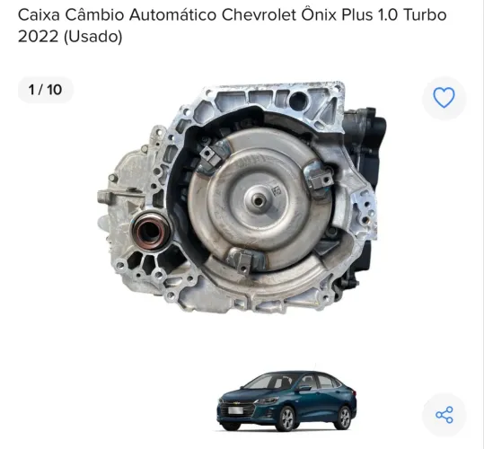 CÂMBIO AUTOMÁTICO CHEVROLET ONIX PLUS 1.0 TURBO COM NF E GARANTIA 