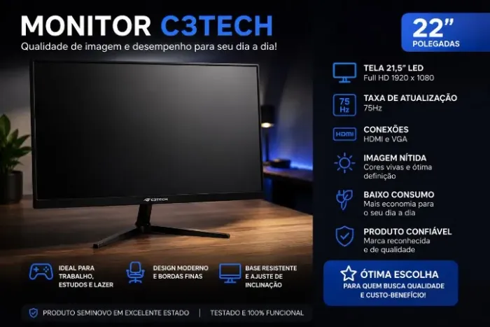 Monitor C3TECH À VENDA!!