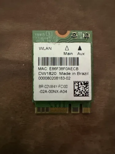 Placa Wi-Fi dw1820 2.4 e 5ghz Dell