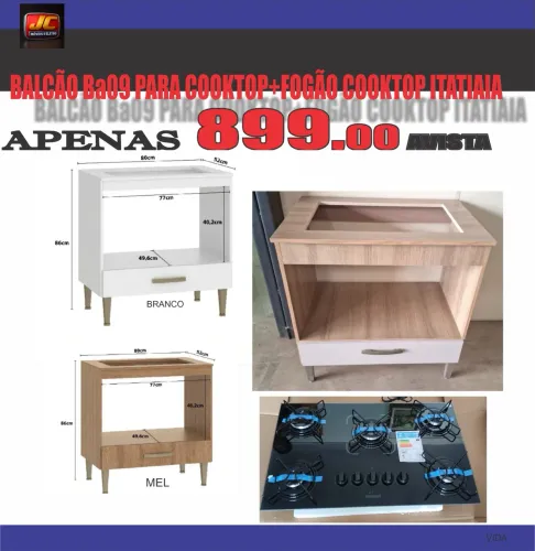 BALCÃO BA09 E COOKTOP ITATIAIA