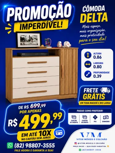 PROMOÇÃO DE CÔMODA DELTA