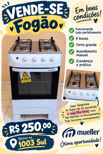 Um fugao e uma geladeira 