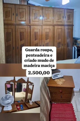 Kit de Quarto penteadeira guarda roupa e criado mudo