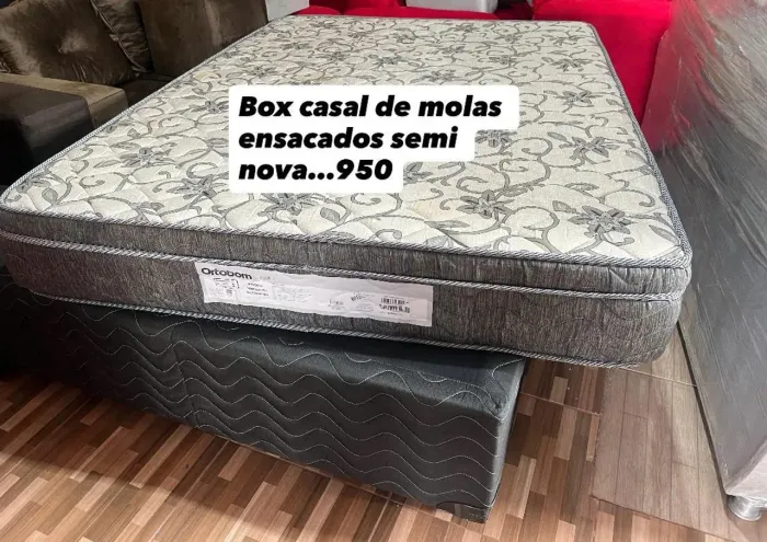 Cama de casal molas ensacadas seminova