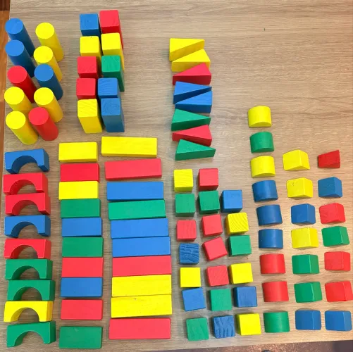 Blocos de Construção Coloridos de Montar 100 Peças 