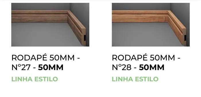 Rodapé 5cm Estilo Eucafloor