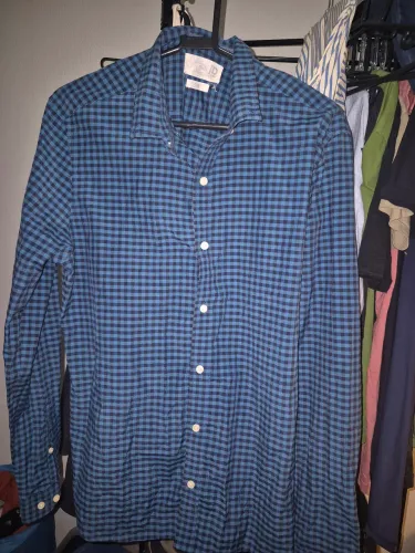 Camisa Xadrez Azul Silm P