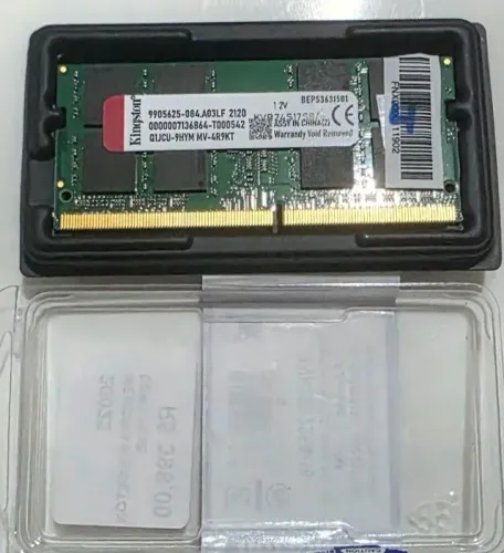 Memória RAM Notebook Kingston DDR 4, 8 GB, 2400 MHz.
