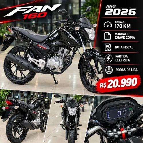 HONDA FAN 160 2026 / APENAS 170 KM
