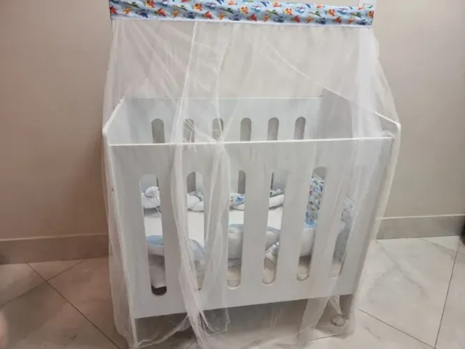 MINIBERÇO completo Acompanha - Colchão - Mosquiteiro - Kit berço completo