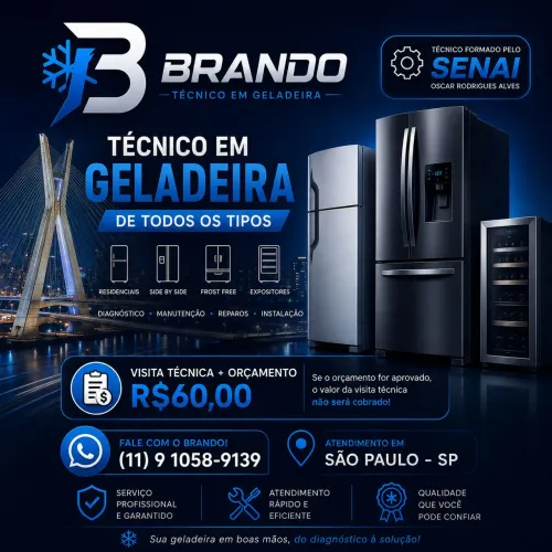 Técnico em refrigeração de GELADEIRA