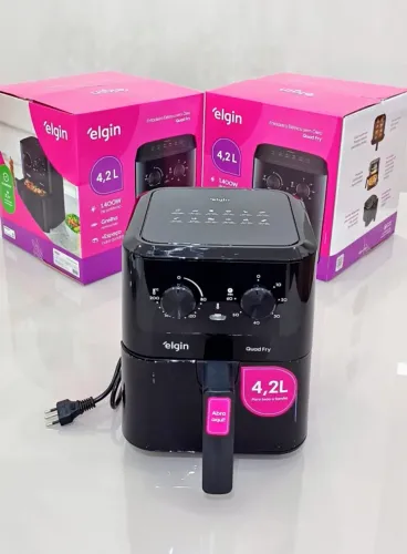 Air Fryer Elgin 4,2L Quad Fry - Cozinhe Sem Óleo e com Muito Mais Praticidade