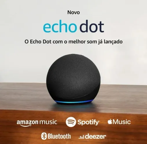 Echo Dot 5a Geração Alto-falante Preto Amazon<br>Bivolt Preto