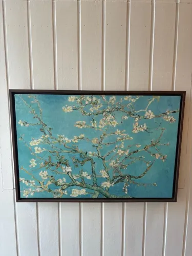 Quadro tela pintura Van Gogh Amendoeira em flor. 44x64 cm com a moldura.