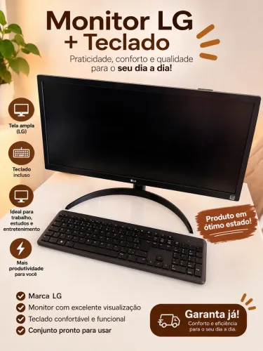 Monitor e teclado