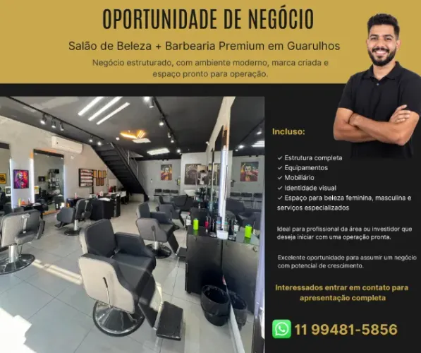 Repasse De Loja - Salão De Beleza E Barbearia - Guarulhos