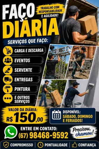Faço diária em geral 