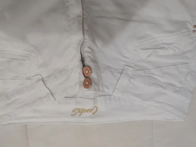 Bermuda branca 56 plus size