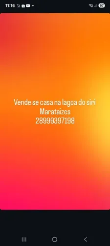 Vendo casa na lagoa do siri Marataizes 