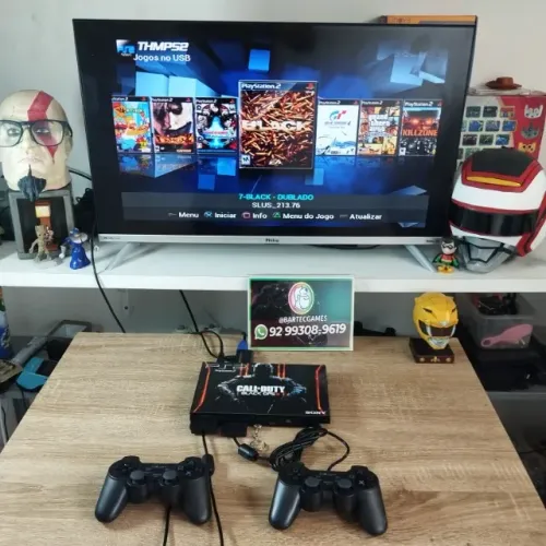 Ps2 cheio de jogos e adptador hdmi