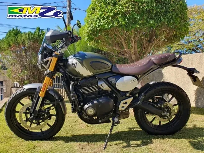 TRIUMPH SCRAMBLER 400 X 2025 VERDE COM 17.000 KM