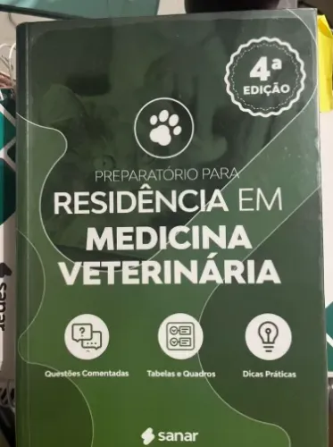 Livro SANAR - Preparatório para residência em medicina veterinária (4 EDIÇÃO)